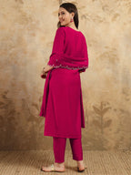 Elegant Viscose Chanderi Embroidered Suit Set with Nylon Chanderi Dupatta