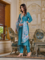 DIXZ FASHION  PRESENTING VISCOSE RAYON EMBROIDRED WORK KURTI SET