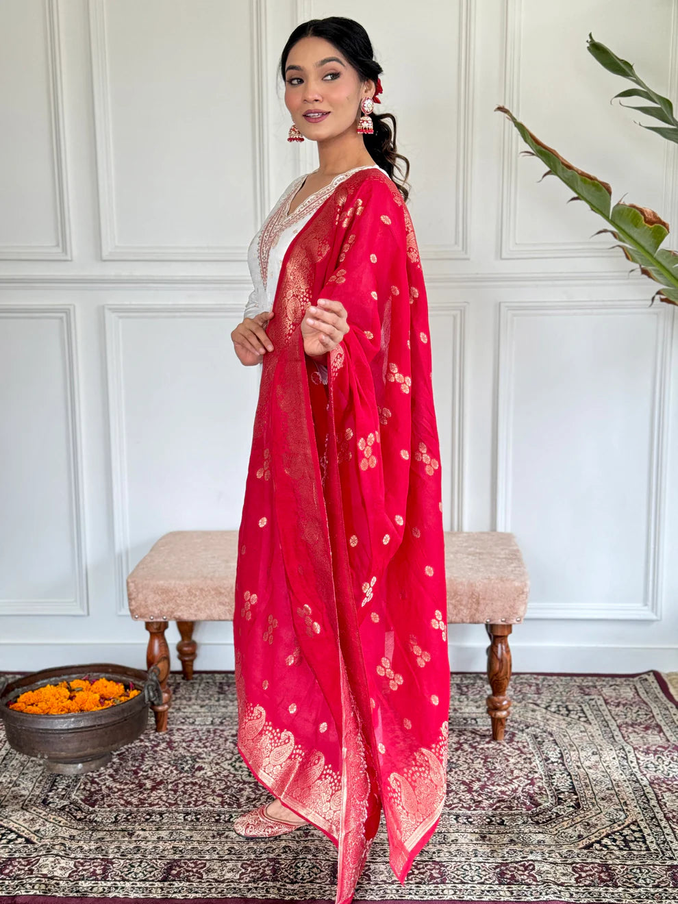 DIXZ FASHION JEQUARD WITH EMBROIDERED WORK KURTA SET