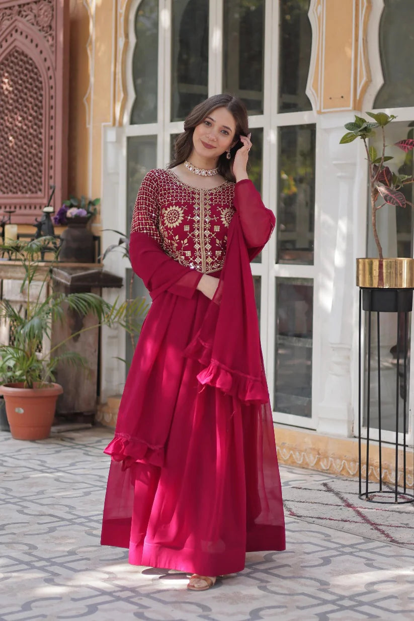 DIXZ FASHION PREMIUM DESIGNER READYMADE GOWN DUPATTA COLLECTIONS