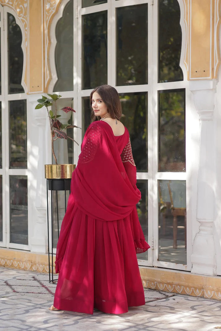DIXZ FASHION PREMIUM DESIGNER READYMADE GOWN DUPATTA COLLECTIONS