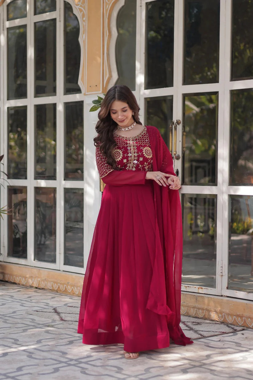 DIXZ FASHION PREMIUM DESIGNER READYMADE GOWN DUPATTA COLLECTIONS