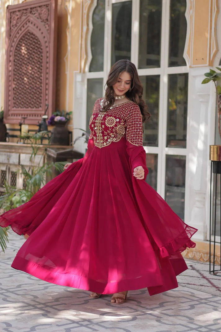 DIXZ FASHION PREMIUM DESIGNER READYMADE GOWN DUPATTA COLLECTIONS