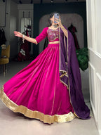 DIXZ FASHION PRESENTING NAVARATRI SPECIAL GOTA PATTI WORK LEHENGA CHOLI