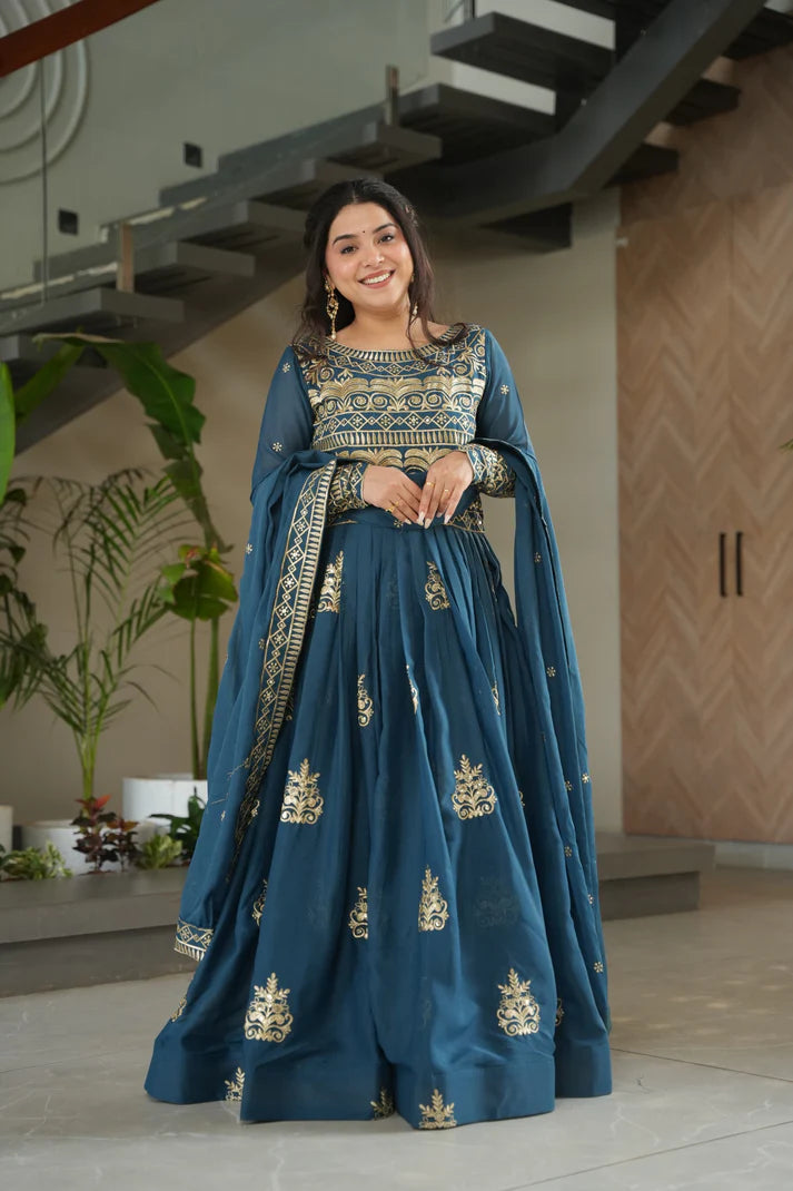 DIXZ FASHION PREMIUM READYMADE GOWN-DUPATTA COLLECTIONS