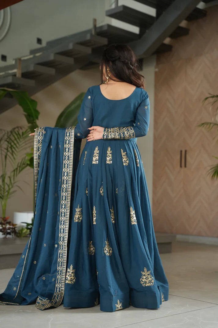DIXZ FASHION PREMIUM READYMADE GOWN-DUPATTA COLLECTIONS