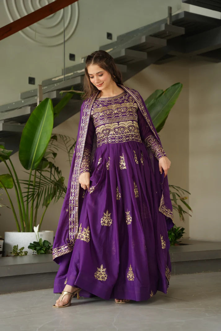 DIXZ FASHION PREMIUM READYMADE GOWN-DUPATTA COLLECTIONS