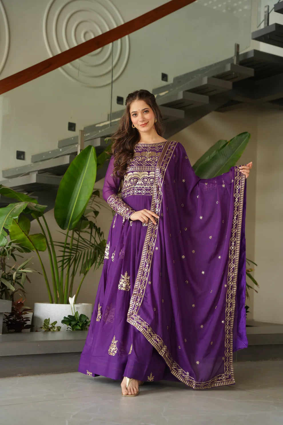 DIXZ FASHION PREMIUM READYMADE GOWN-DUPATTA COLLECTIONS