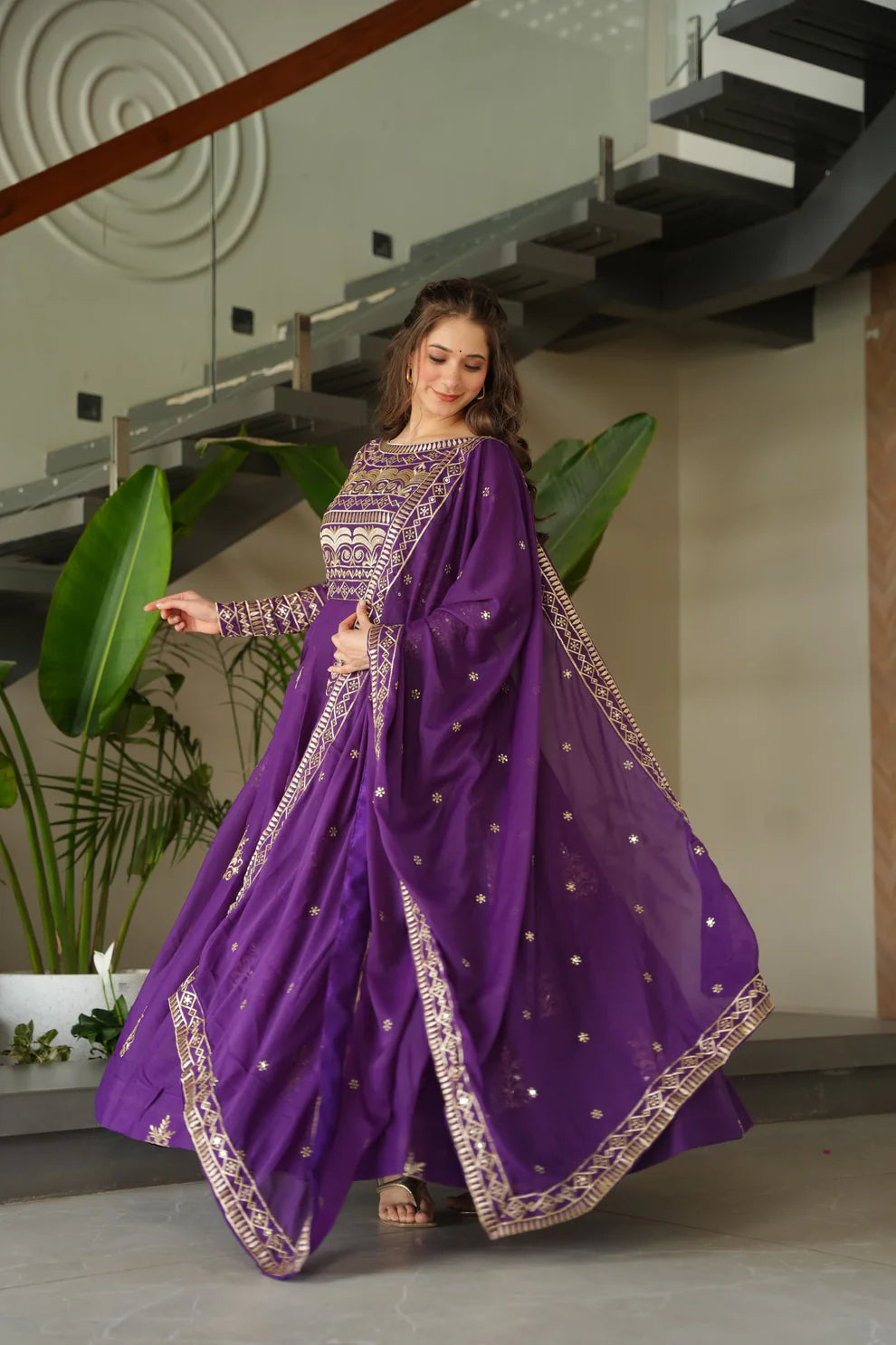 DIXZ FASHION PREMIUM READYMADE GOWN-DUPATTA COLLECTIONS