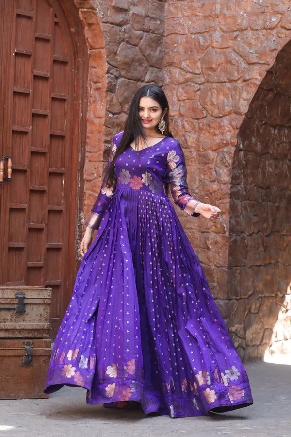 Dixz Fashion Grace in Every Pleat – Traditional Meets Modern Gown