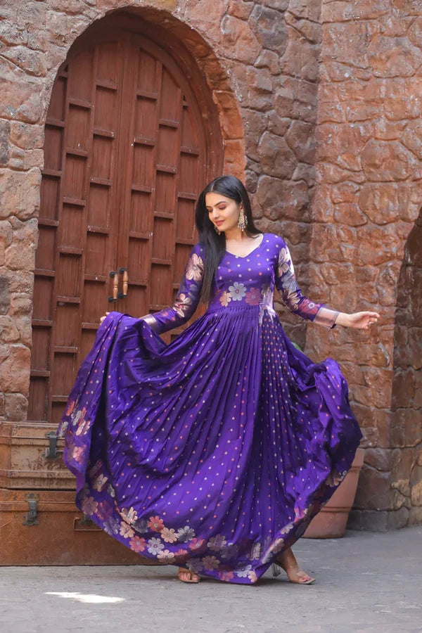 Dixz Fashion Grace in Every Pleat – Traditional Meets Modern Gown