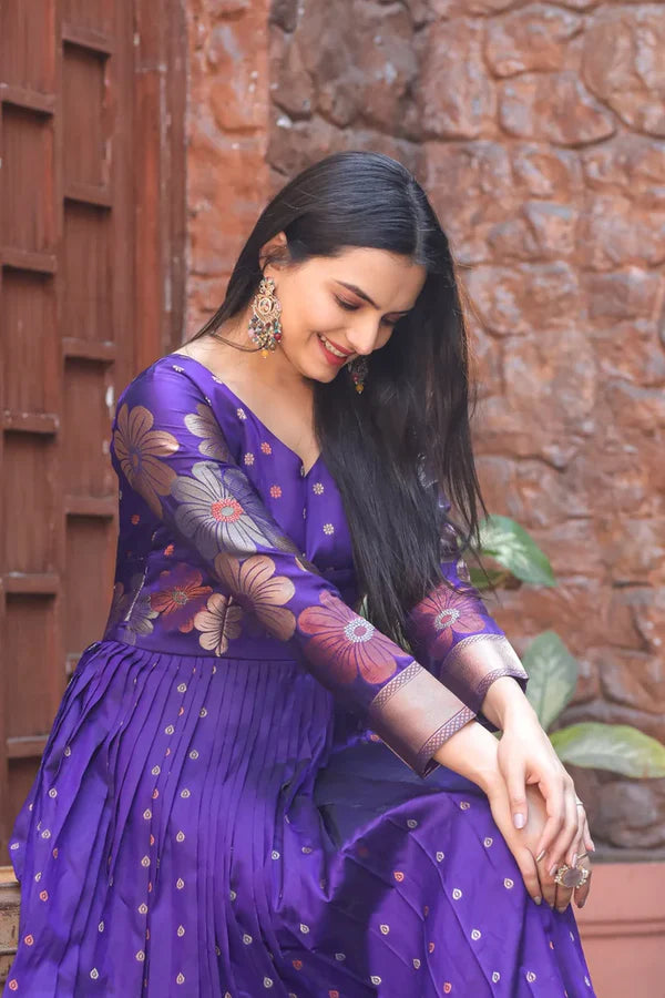 Dixz Fashion Grace in Every Pleat – Traditional Meets Modern Gown